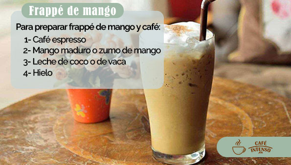 receta de frappé de mango y café
